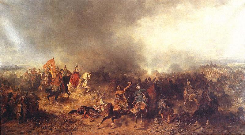 jozef brandt Battle of Chocim. Sweden oil painting art